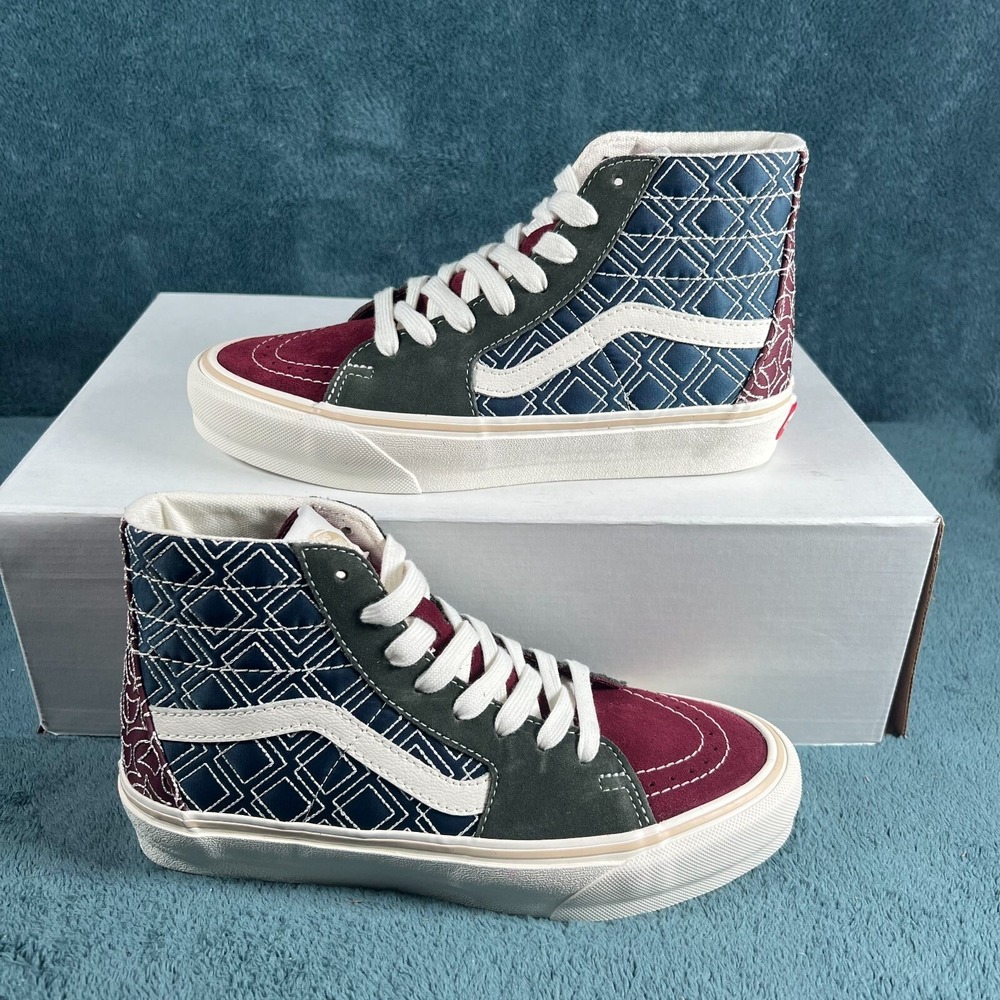 Vans Sk8-Hi Unisex Jeans Upper Multicolor Sneaker Trainers Size US M5.5/W7 New
